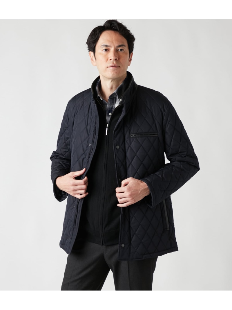 【SALE／30%OFF】【撥水】シティーフィールド スタンドキルティングアウター NEWYORKER MEN ニューヨーカー ジャケット・アウター ブルゾン・ジャンパー ネイビー【RBA_E】【送料無料】[ Fashion]