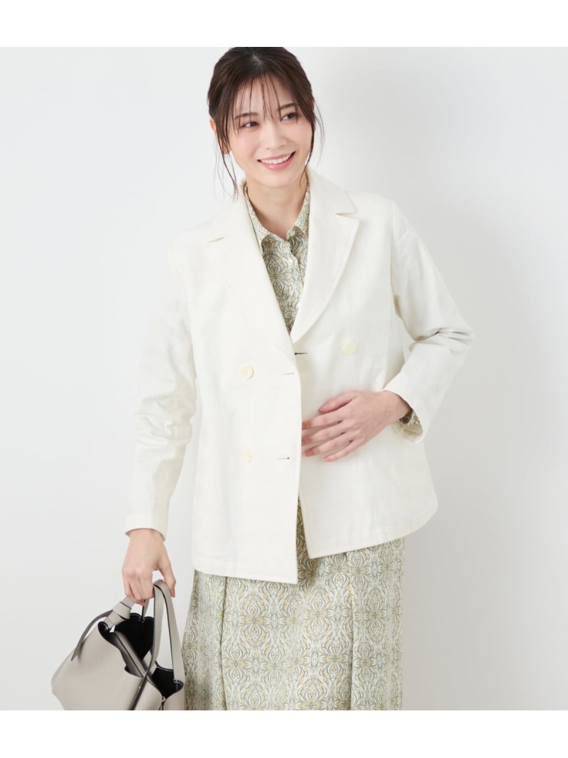 【SALE／71%OFF】ジャカード間借り人 ピーコート NEWYORKER WOMEN ニューヨーカー ジャケット・アウター ピーコート 米国海軍 白いこと【RBA_E】【貨物輸送無料】[ Fashion] コート・ジャケット-レディースファッション