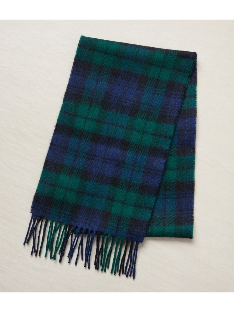 【SALE／25%OFF】John Scott(ジョン スコット) ブラックウォッチマフラー NEWYORKER WOMEN ニューヨーカー ファッション雑貨 マフラー・ストール・ネックウォーマー ネイビー【RBA_E】【送料無料】[ Fashion]