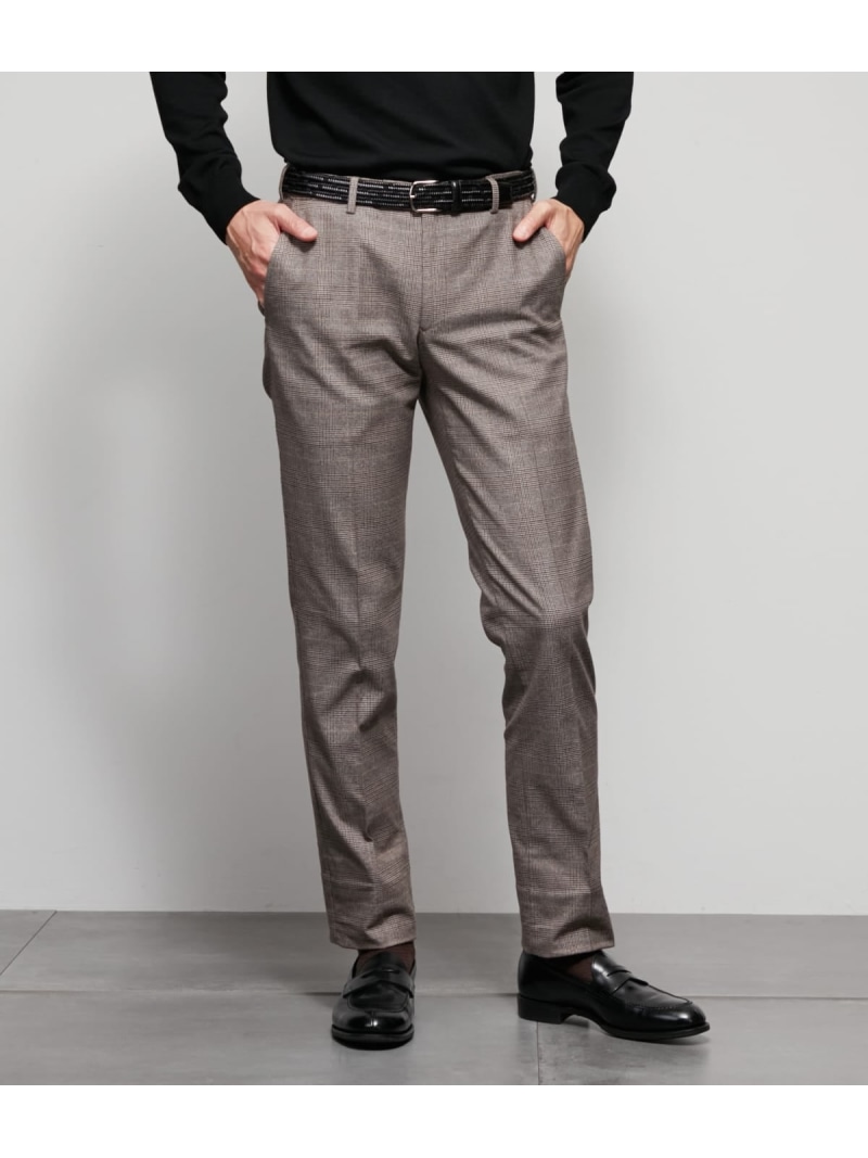 【SALE／40%OFF】【ストレッチ】ソフトサーモ グレンチェック ウエストアジャストパンツ NEWYORKER MEN ニューヨーカー パンツ その他のパンツ ベージュ【RBA_E】【送料無料】[ Fashion]