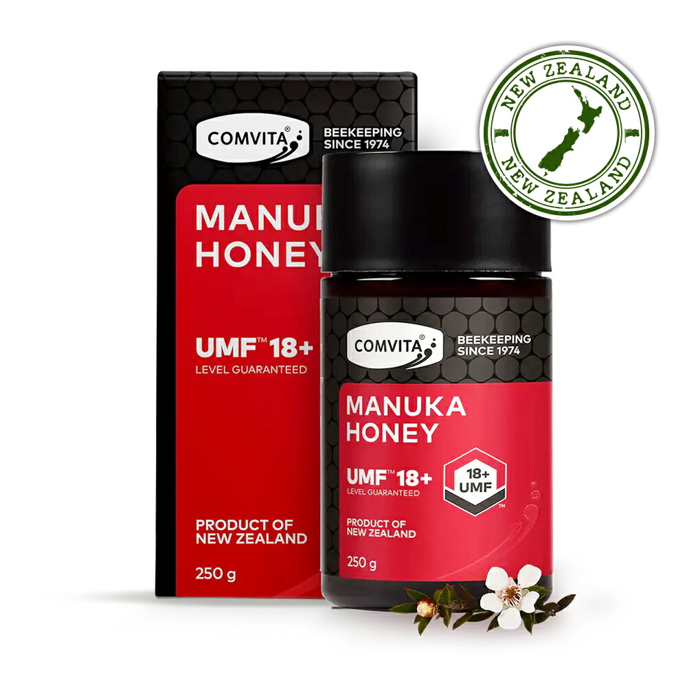 【現地直送/格安】 コンビタ マヌカハニー UMF18+ MGO696+ 250g 100% 純粋 生はちみつ 非加熱 無添加 ニュージーランド 本社直送 プレミアム マヌカ 蜂蜜 高級 ギフト 贈答 お礼 美容 健康 喉 対策 美味しい 高含有 メチルグリオキサール 正規品 送料無料