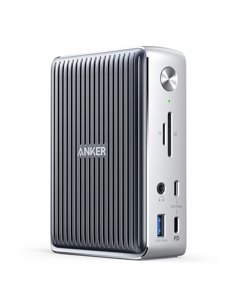 Anker PowerExpand Elite 13-インチ-1 Thunderbolt 3 Dock 縛ステイション 85W最終生産物 USB Power Delivery 相応う USB-C資料 \u0026 申し受ける界面 USB-A 4K相応う HDMI 1Gbps イーサネット 3.5粍オーディオ万力 microSD＆SD歌留多 拡張スロット積み上げる
