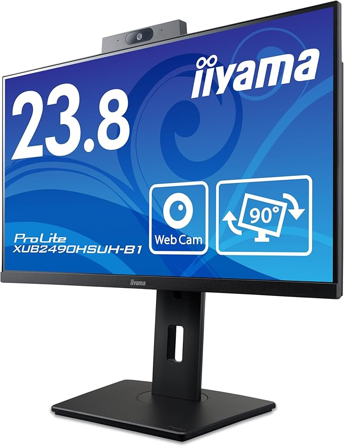 iiyama ProLite XUB2490HSUH-B1 23.8型 IPS遣りかたダイアログボックス ノングレア Windows Hello 相応う WEB写真機積み上げる 見せびらかす 盛りだくさん固定ディスク 23.8in 管する イイまっ盛り