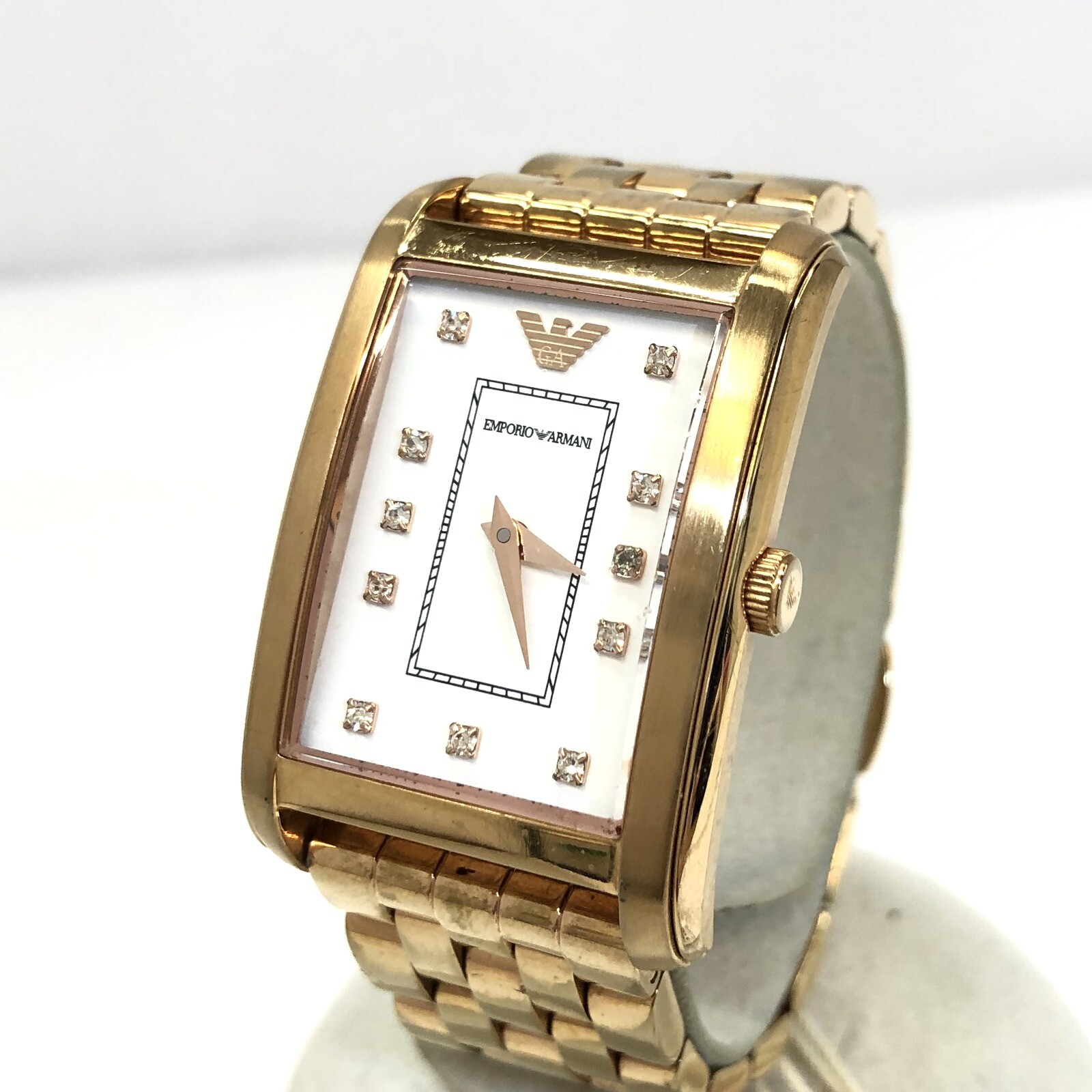 Emporio Armani エンポリオアルマーニ アームクロック アナログ 水晶 Ar 1906 Marco Slim 因循 縦長枠 ゴールド レター円板白さ 隊伍石塊 2ニードル ステンレススチール レディース T東大阪売店 Ithk0ptg0jjw 中古 Ry4746 Getglobalgroup Com