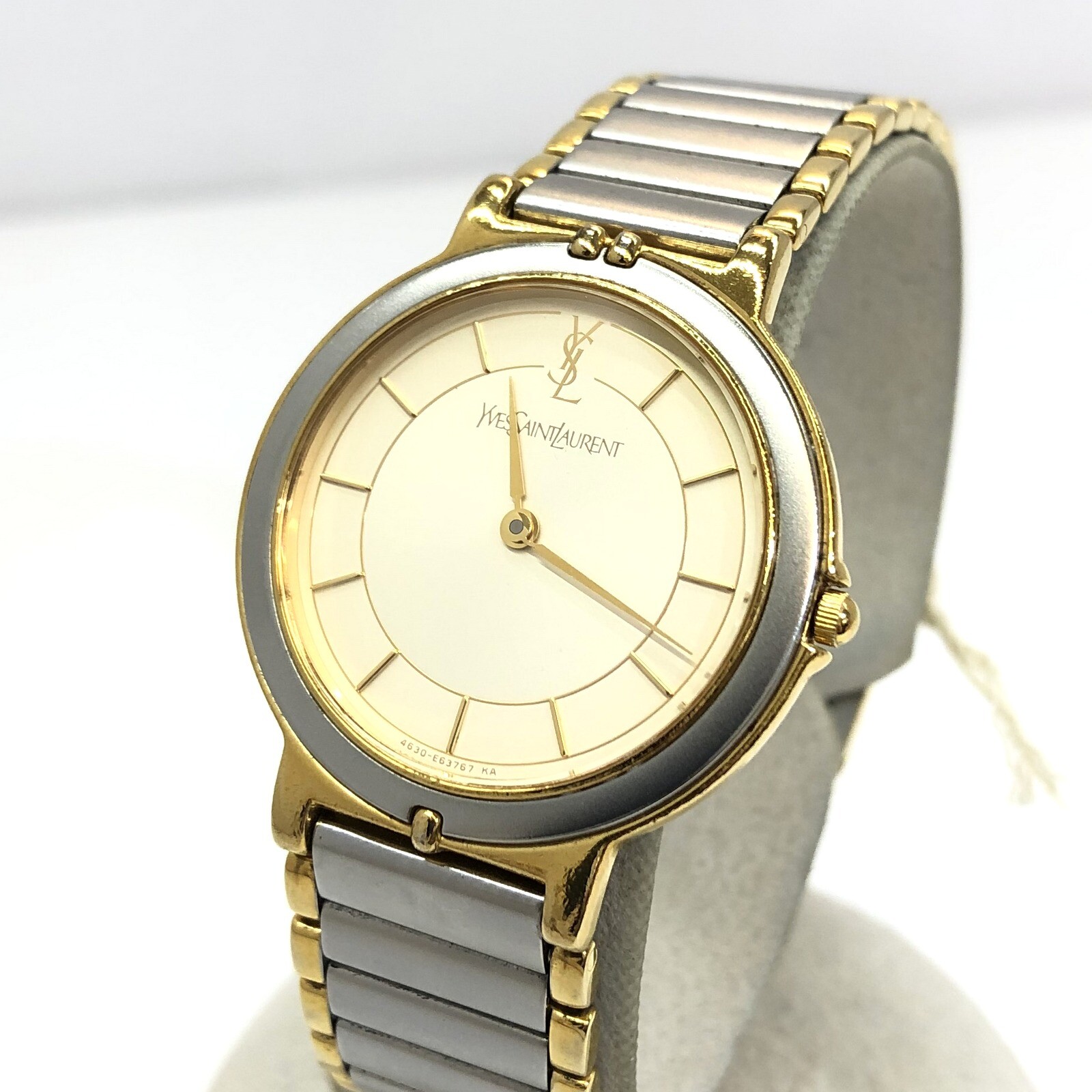 Yves Saint Laurent イヴサンローラン イブサンローラン 腕時計 アナログ クォーツ 46 Ey Japan シルバー ゴールド コンビ 文字盤シャンパンゴールド ロゴ ラウンドフェイス レディース メンズ T東大阪店 Itw5cjw9tqas 中古 Ry4867 Fmcholollan Org Mx