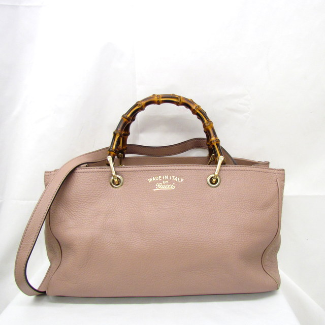 Next51 323660 Lady S Bag Higashiosaka 269558 With The 323660 Lady S Bag Higashiosaka 269558 With The Gucci Handbag Shoulder 2way Leather Pink Bamboo Strap