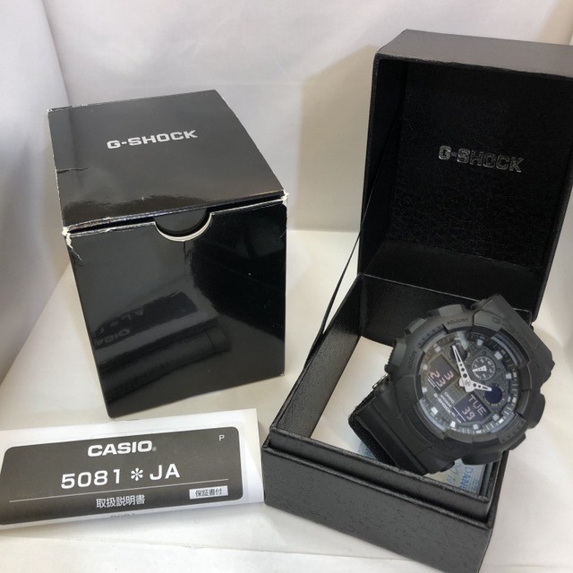 G Shock ジーショック Casio カシオ 腕時計 Ga 100bbn アナデジ Big Case ミリタリーブラック クロスバンド ワールドタイム クォーツ デイト 保存箱 説明書 メンズ T東大阪店 Itcqqa64h5oo 中古 Ry4475 Crunchusers Com