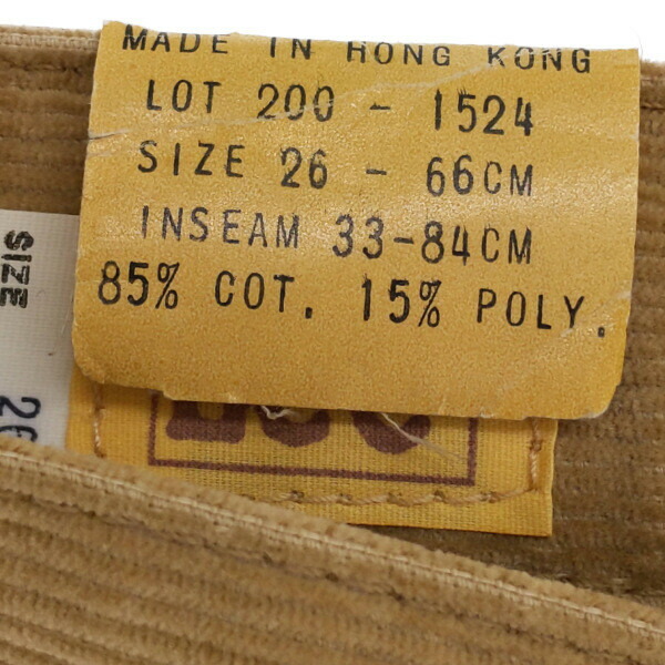 Lee ロバート エドワード リー 70 S 80 S 0 1524 コーデュロイズボン下 デッドブイヨン 香港製 W26 真っ直ぐ 42talon 三国ケ丘ストアー Itheb9aiijsw 中古 Rmah Barrakuda At