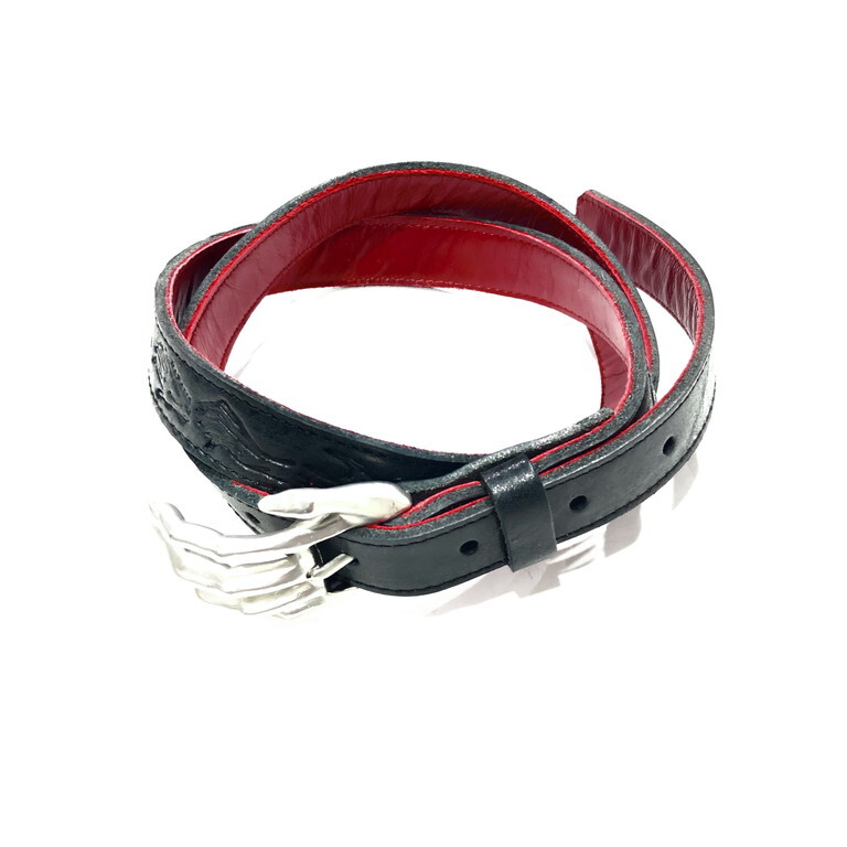 Ha Za Ma ss 惹きずり込まれる巡合の皮革ウエストバンド ナロー エンボス 型押し 御手手 仕口 ブラック さ丹 Hazama ハザマ 松井 諒祐 メンズ レディース ユニセックス 三国ケヒルストア It4vq28pte36 中古 Rm1417i Drcade Com