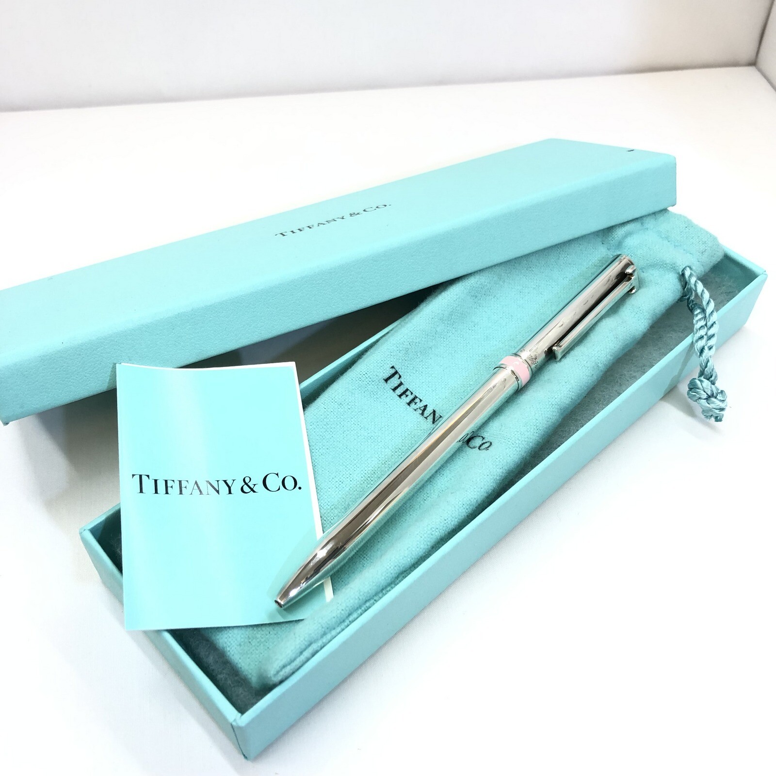 Tiffany Co ティファニー ボールペン シルバー ピンク 925 Tロゴ ブラックインク 回転式 ツイスト 保存箱 保存袋 ビジネス 学生 文房具 筆記用具 レディース T東大阪店 Itep6gn8fzxo 中古 Ryb9091 Magazinpegas Cz