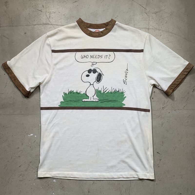 Arrow アロー 70 S World S Greatest Snoopy Joe Cool リンガーtシャツ 染込みプリント スヌーピー 変装 サングラス 三国ケ丘店 Itcq7ld96r50 中古 Rm1876h Andapt Com