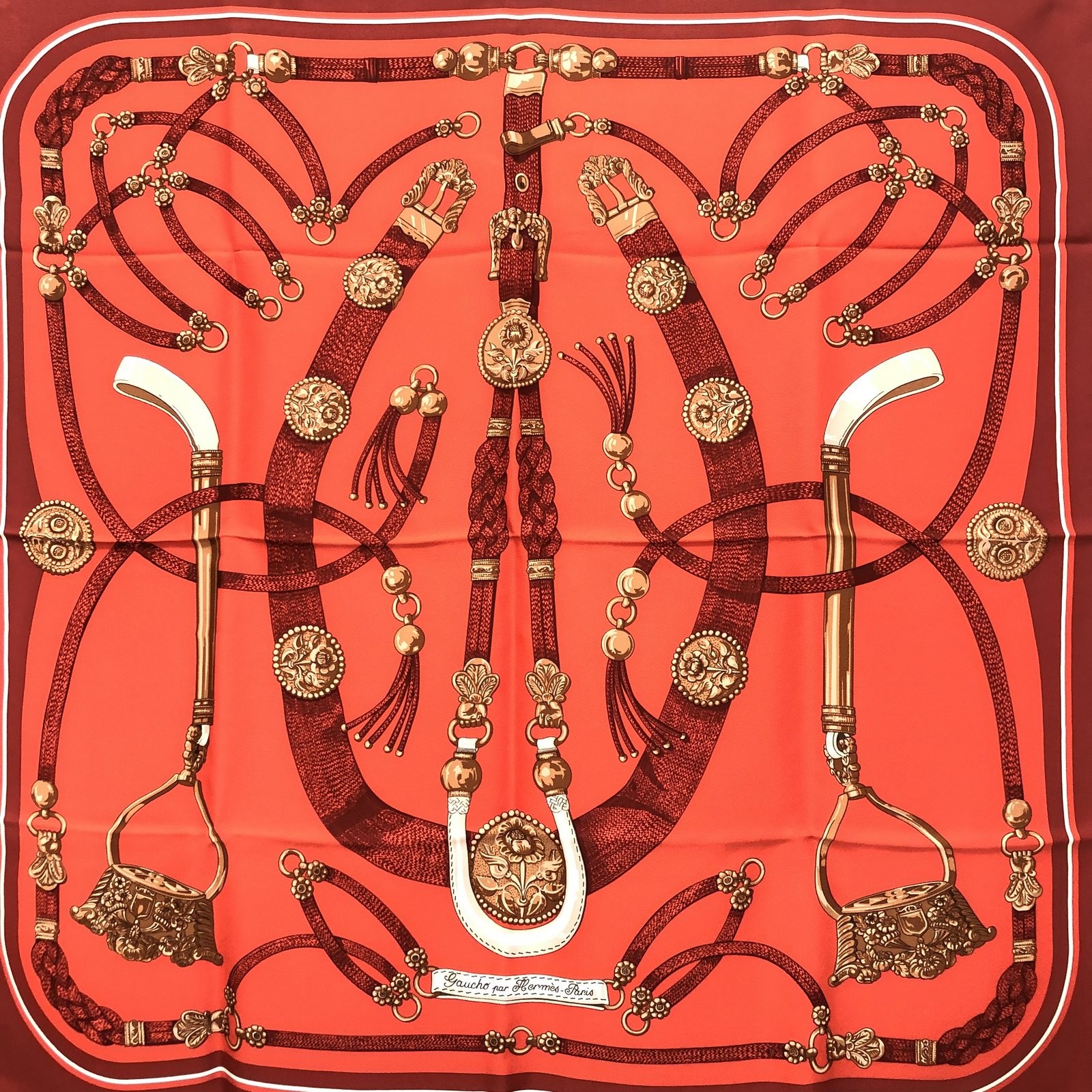 楽天市場】HERMES エルメス スカーフ カレ90 SOLEIL DE SOIE シルクの