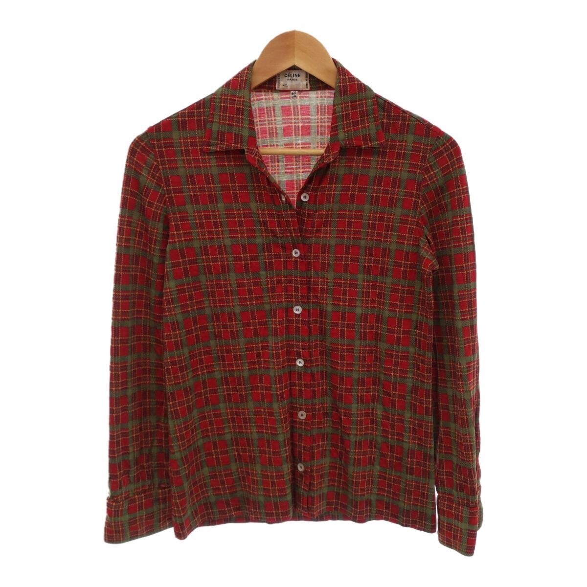 Celine セリーヌ 70 S 70年代タグ チェックシャツ ヴィンテージ Old レディース Tops 三国ケ丘店 It3v35xj025m 中古 Rm2311d Alittlepeaceofmind Co Uk