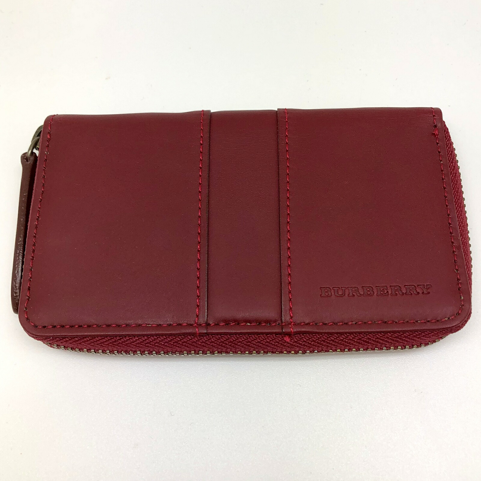 新品 BURBERRY LONDON キーケース 3連 レザー レッド 正規通販 BURBERRY 3連キーケース ノバチェック レザー レッド