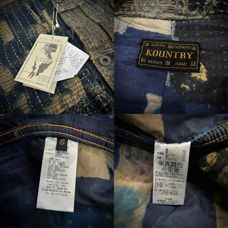 KAPITAL タグ付未使用 22SS KOUNTRY BORO SPRING 1ST JKT size 5 希少