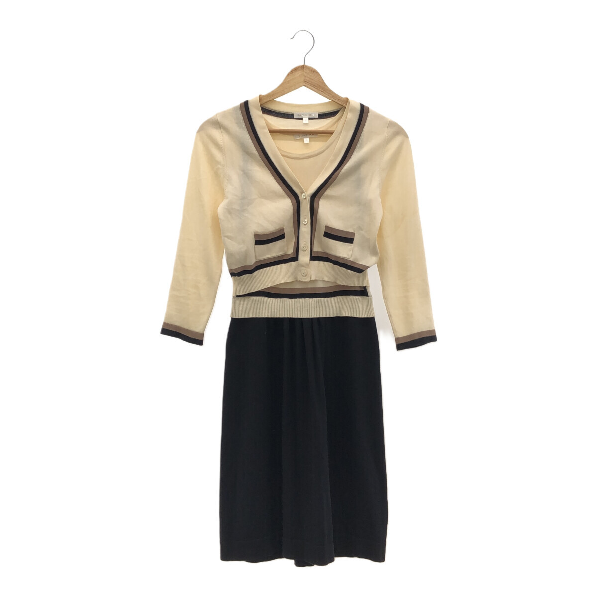PAULE KA ポールカ アンサンブルワンピース ホワイト ブラック レディース ブランド 三国ケ丘店 IT9GTJQJ31YS 【中古】 RM3933M|NEXT51店