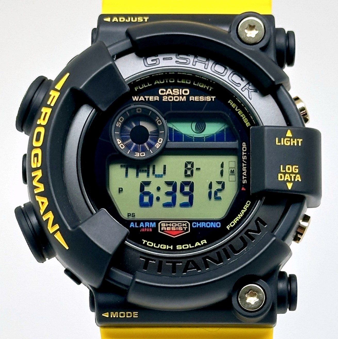 楽天市場】G-SHOCK ジーショック CASIO カシオ 腕時計 GW-206K-7JR FROGMAN フロッグマン 2006年 イルクジ イルカ  クジラ 国際会議 第6回 ホワイト ICERC 白蛙 タフソーラー ISO200M 潜水用防水 デジタル 三国ケ丘店 ITZJYPT5TAXW  【中古】 : NEXT51楽天市場店