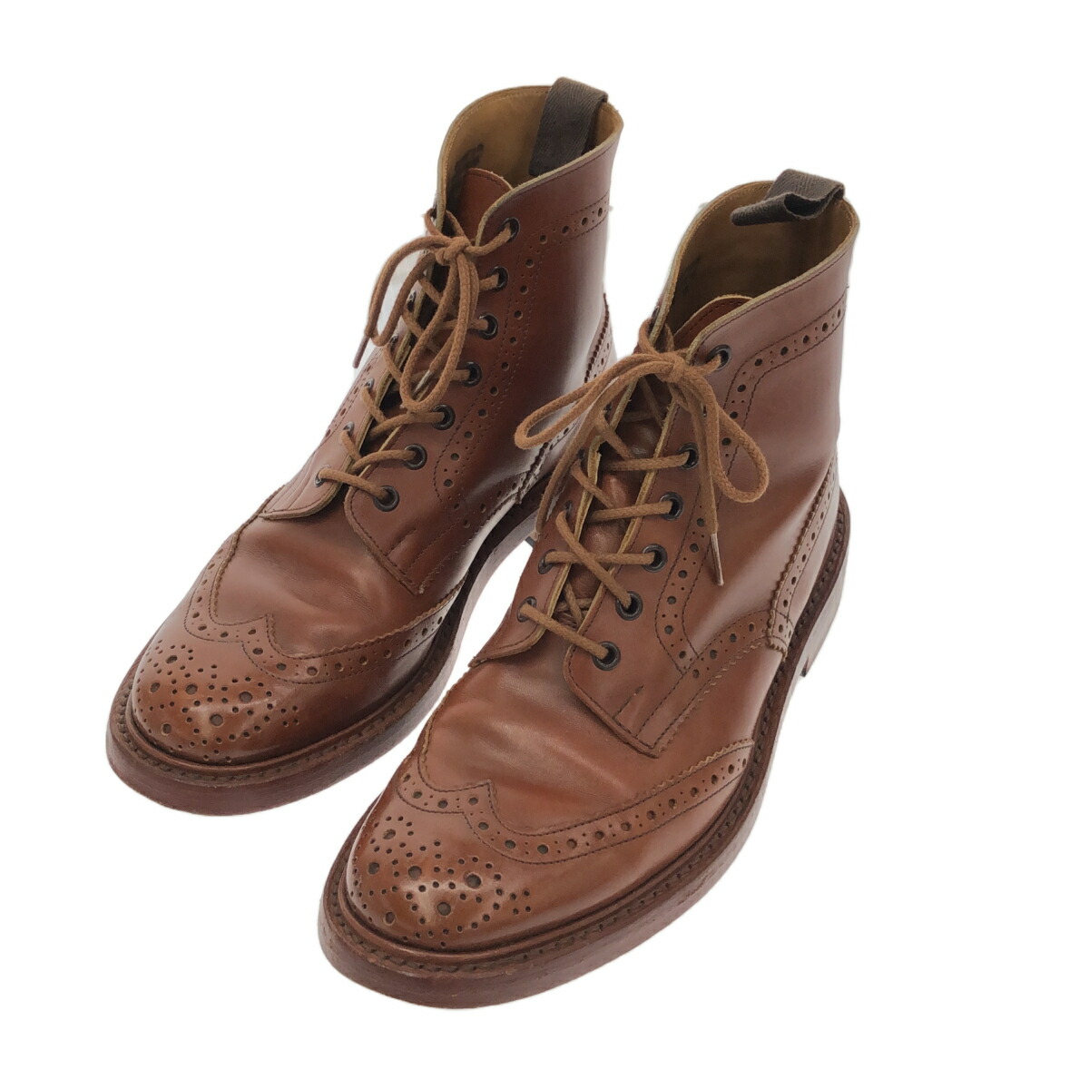 Tricker\u0027s トリッカーズ M2508 MALTON ショッピングセンター英トン カントリーブーツ ウィングチップ 赤銅色 8 1/2-5 26.5糎好いかげんに メンズ 靴 イングランド製 貝塚店 IT4AXI6J9YCO 【中古】 RK1772D