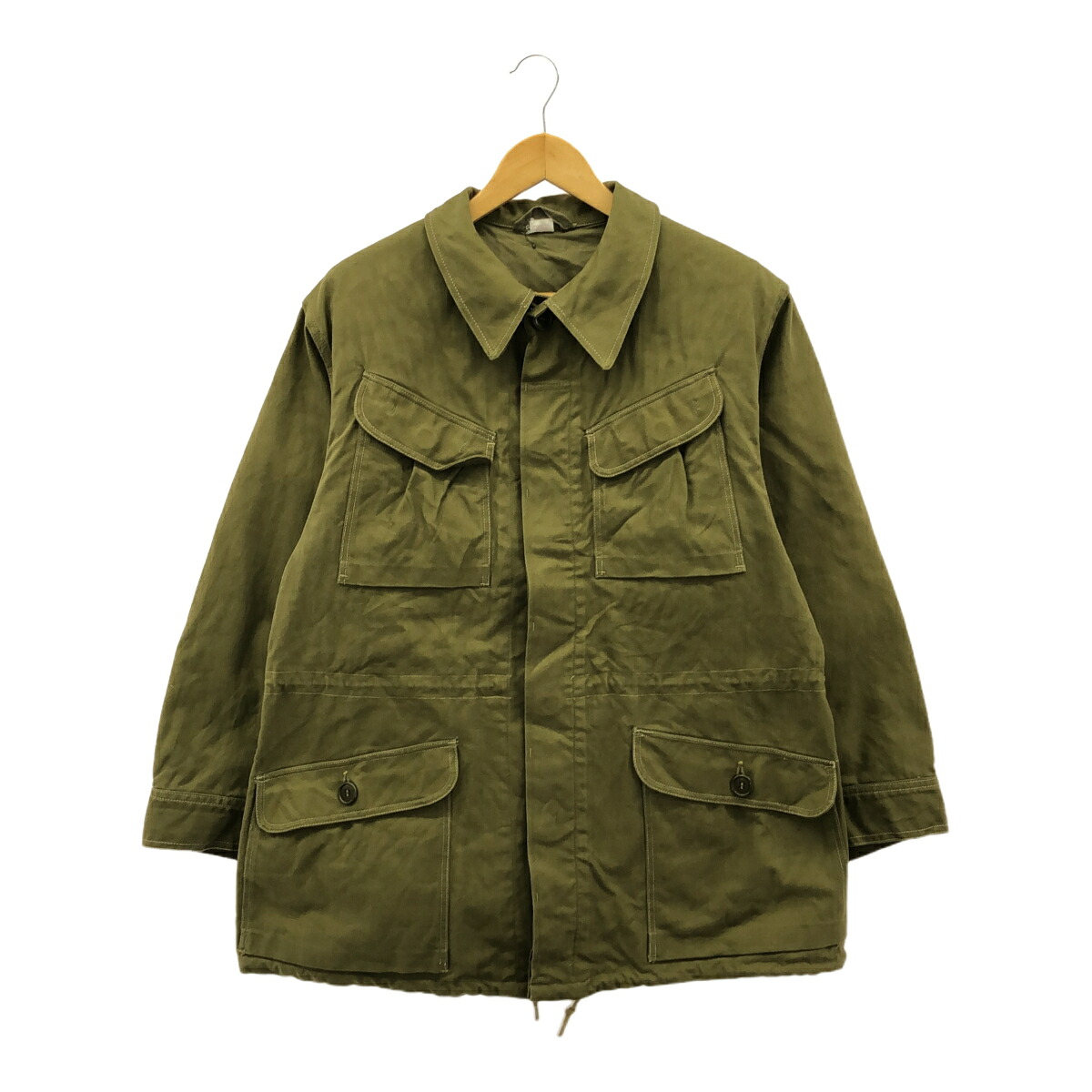 デンマーク軍 60's M-58 HBTフィールドジャケット 前期型 エポーレット無し ヘリンボーン グッドコンディション M相当 三国ケ丘店 IT194DUHD81C 【中古】 RM1151AH|NEXT51店