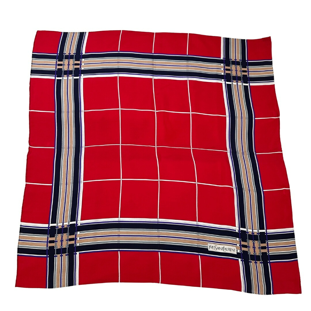 楽天市場】イヴサンローラン レオパードシルクシフォンスカーフネック