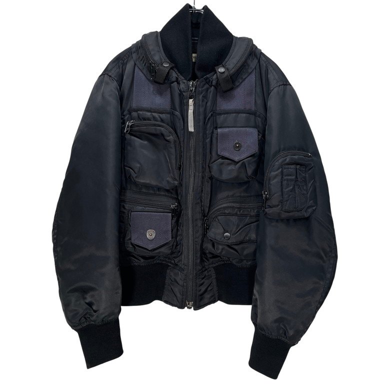 90s I.S イッセイミヤケ　ISSEY MIYAKE パーカー　ネイビー ISSEY MIYAKE 90's ISタグ ツモリチサト ロゴプリント ジップ