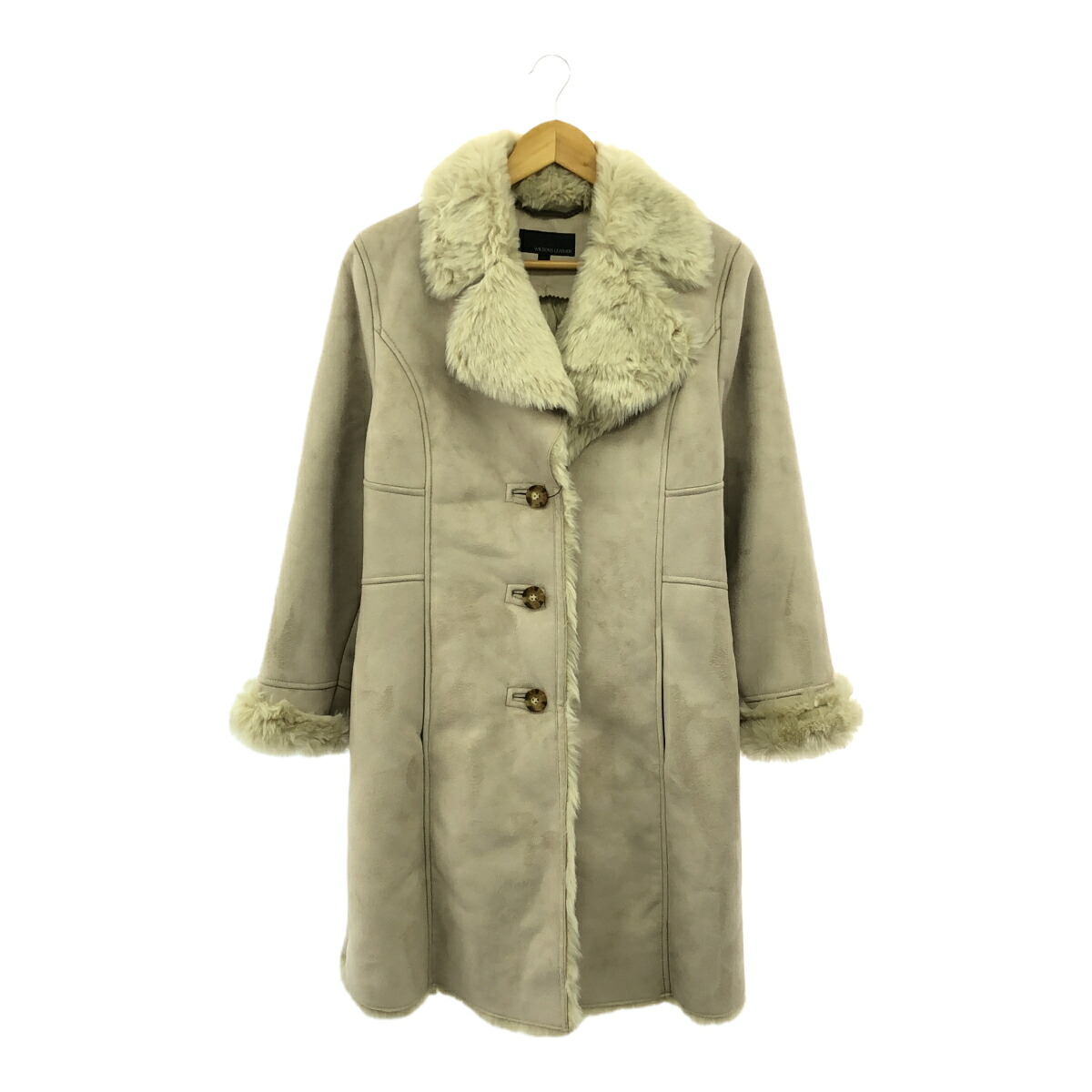 Wilsons Leather ウィルソンズレザー スエードファーコート レザー フェイクファー レディース Sサイズ アイボリー 三国ケ丘店 ITWSBHEW6WIG 【中古】 RM0156V｜NEXT51店