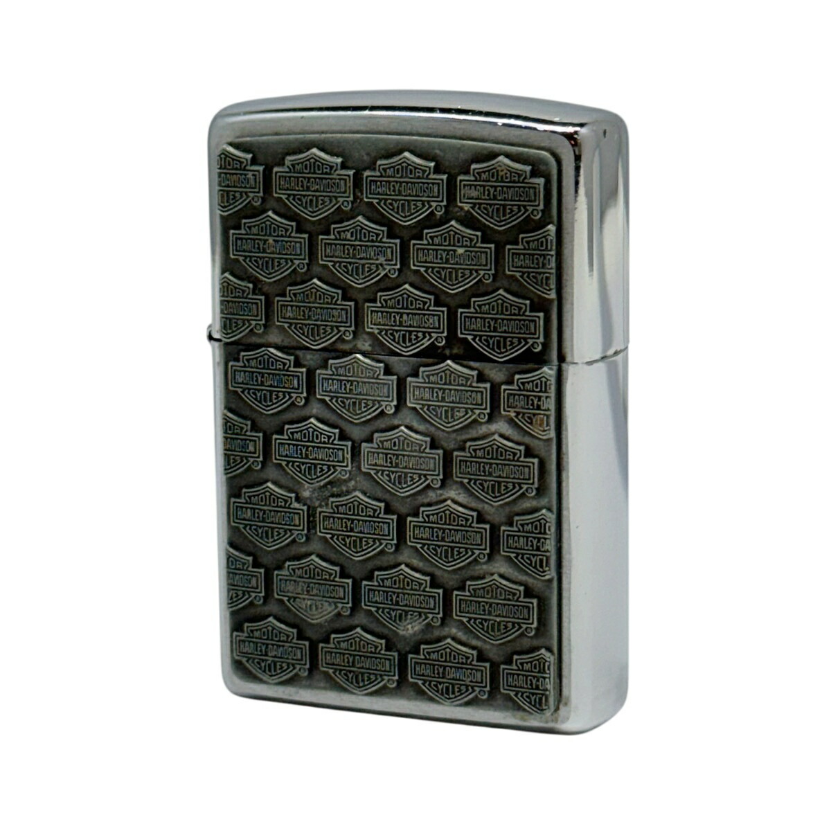 Zippo ジッポー HARLEY DAVIDSON ハーレーダビッドソン ロゴタイプ金属元素 油絵の具ともし火 98年 しろがね色 USA製 亜米利加製 三国ケ丘店 ITCY56Q1U5FK 【中古】 RM5775D