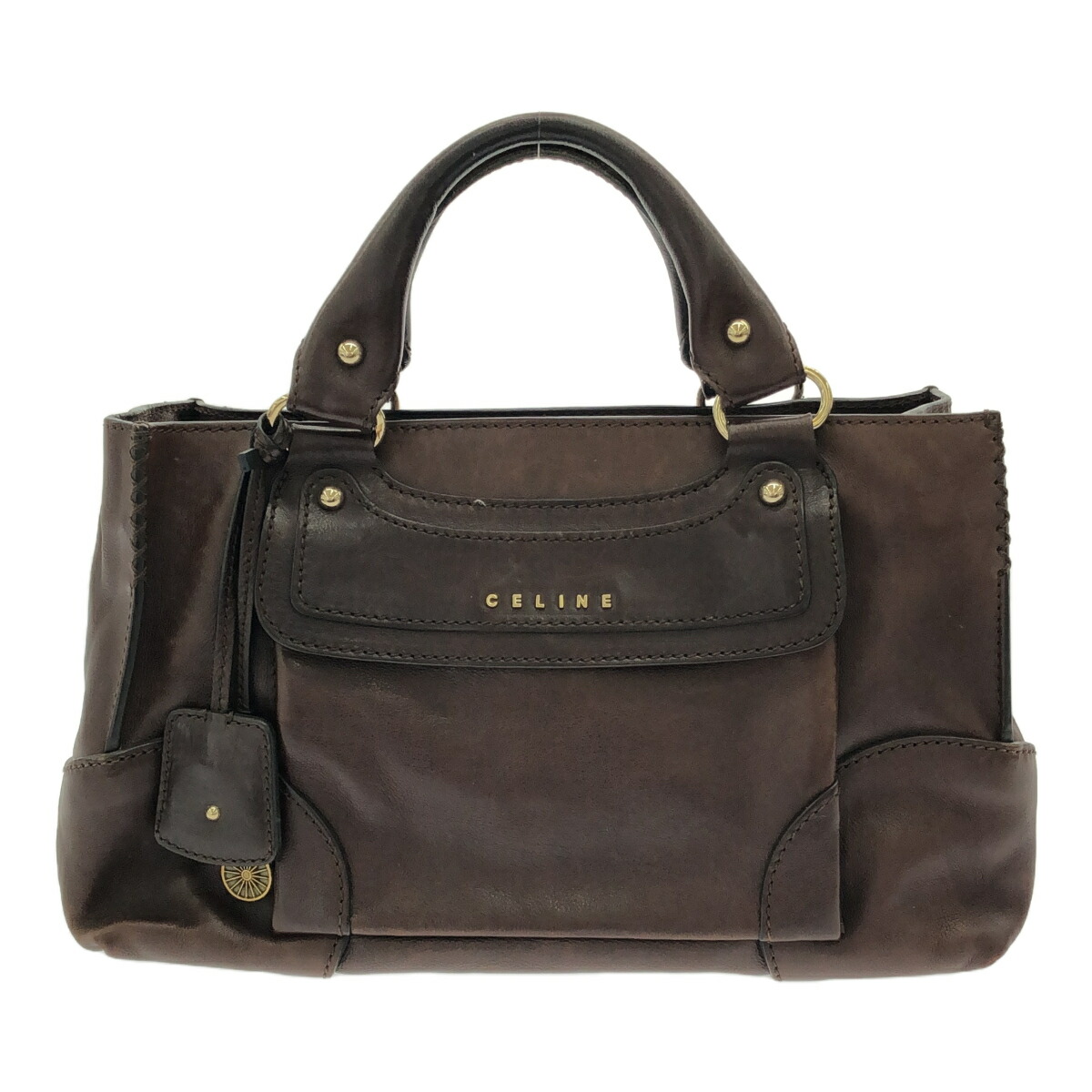 楽天市場】CELINE(セリーヌ)レザー：ブラウンブギーバッグ