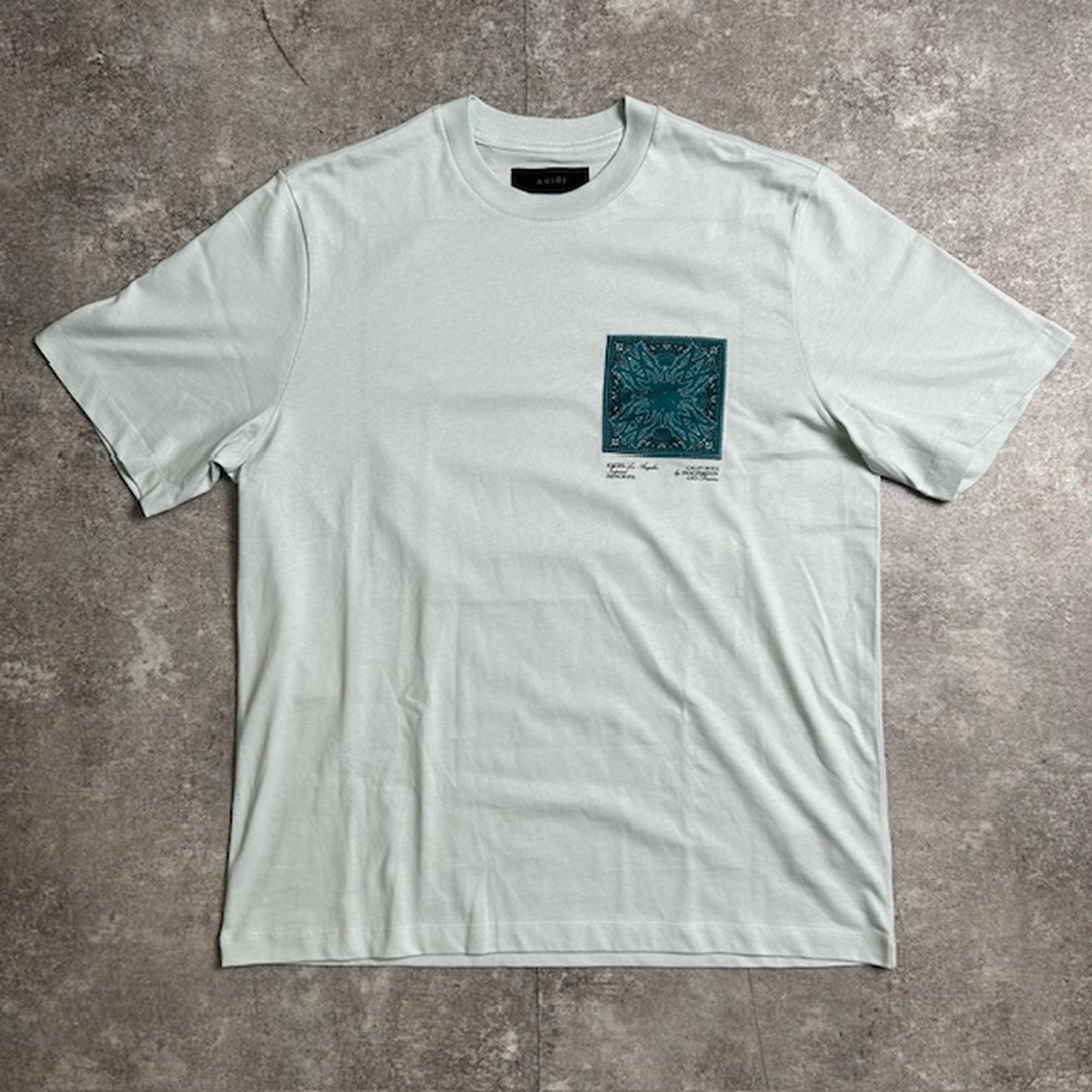 関税送料込【AMIRI(アミリ)】バンダナパッチTシャツ ブリーチ 綿 関税送料込【AMIRI(アミリ)】バンダナパッチTシャツ ブリーチ 綿