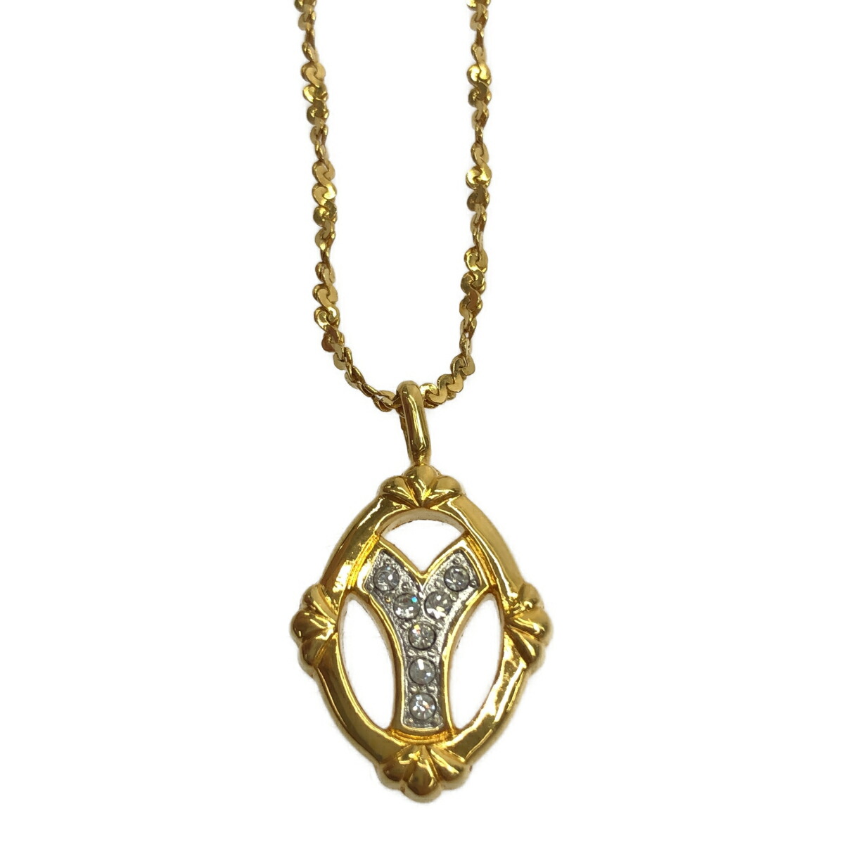 YVES SAINT LAURENT イヴサンローラン ネックレス アクセサリー 小物 服飾雑貨 ゴールド シンプル プレート レディース 女性 キレイメ 三国ケ丘店 ITMZ1GA4HSPI 【中古】 RM2588R|NEXT51店