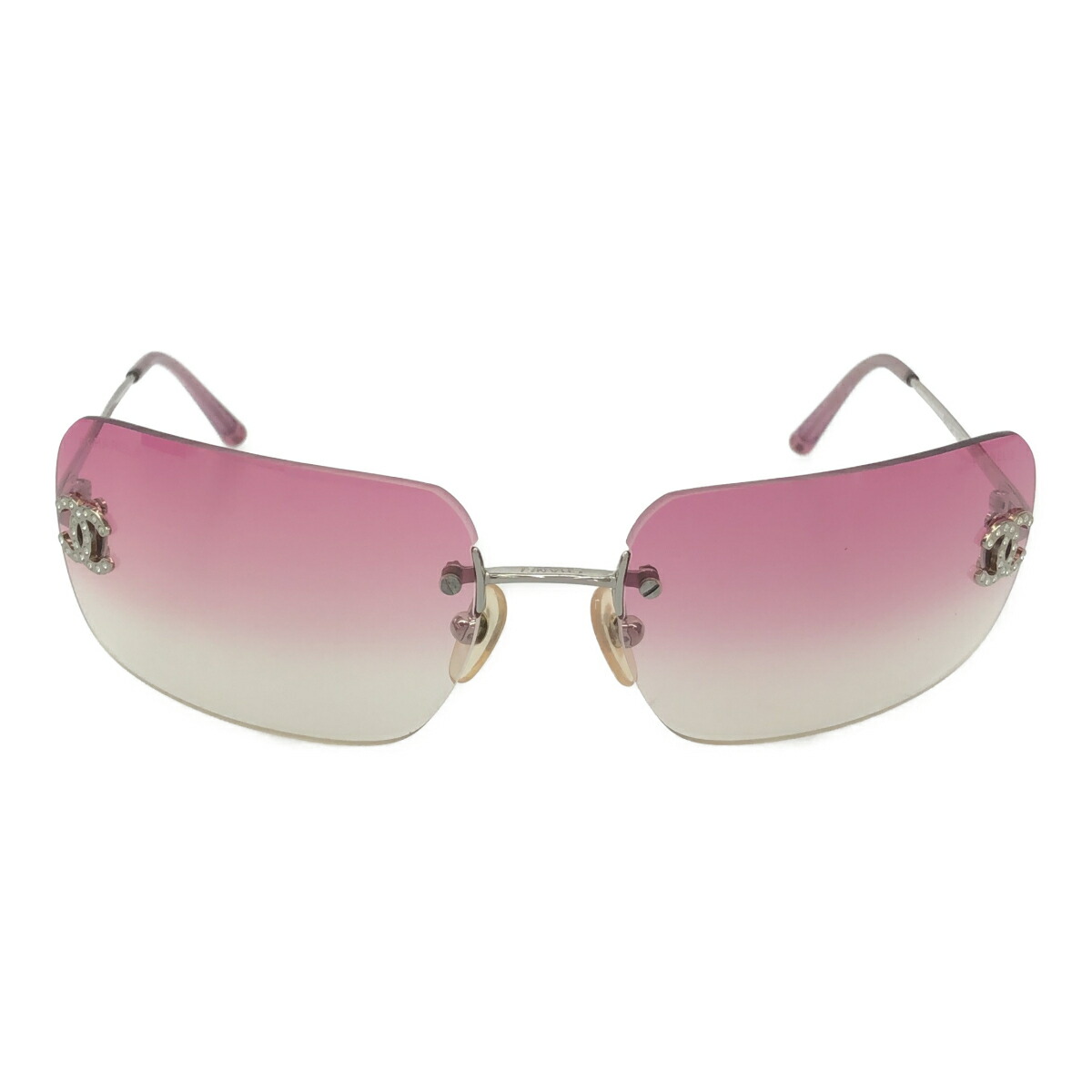 CHANEL サングラス 4017-D グラデーション ピンク リムレス メタル 楽天市場】CHANEL シャネル サングラス ココマーク ラインストーン