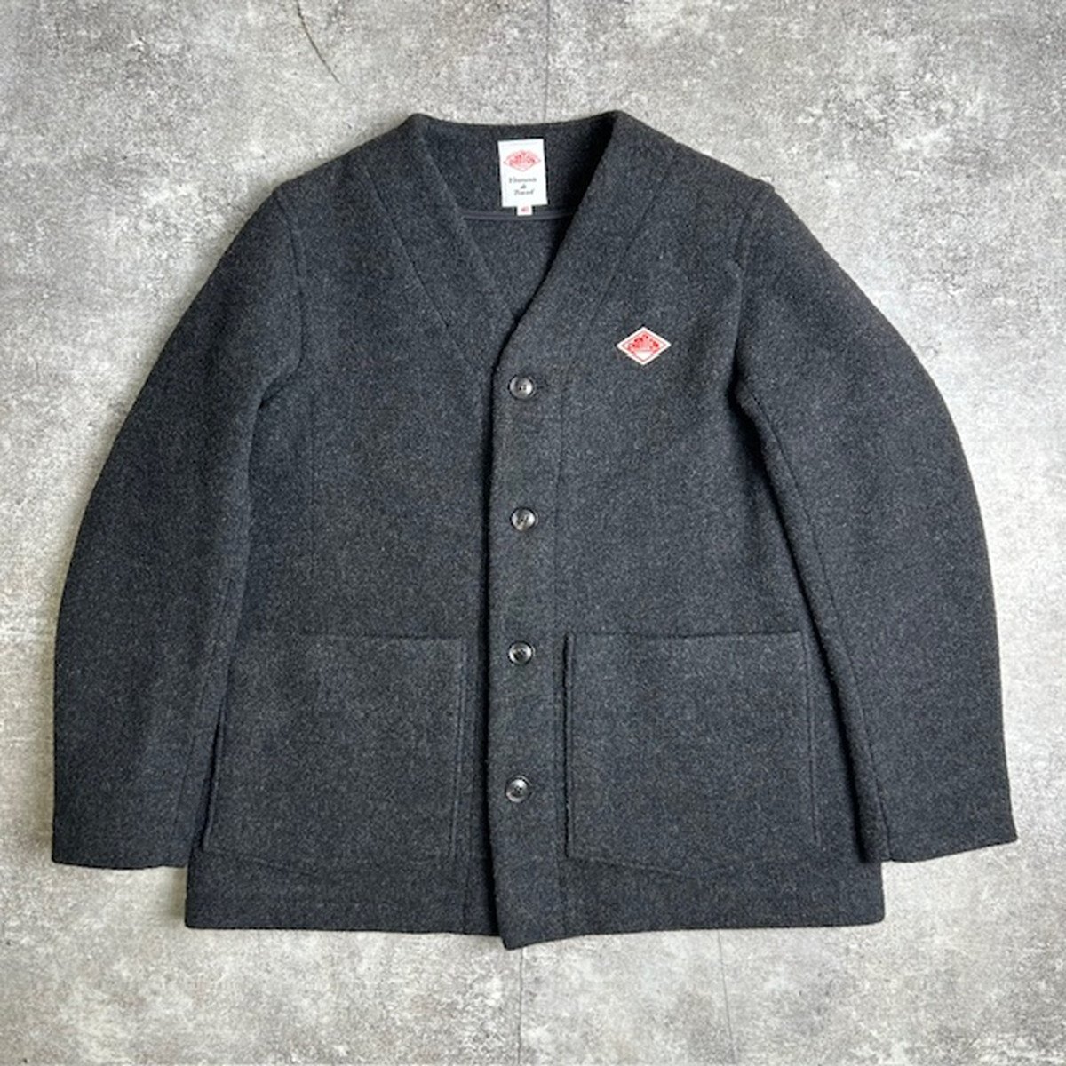 DANTON ダントン ウールモッサコート ノーカラー 楽天市場】ダントン/DANTON ウールモッサカラーレスジャケット