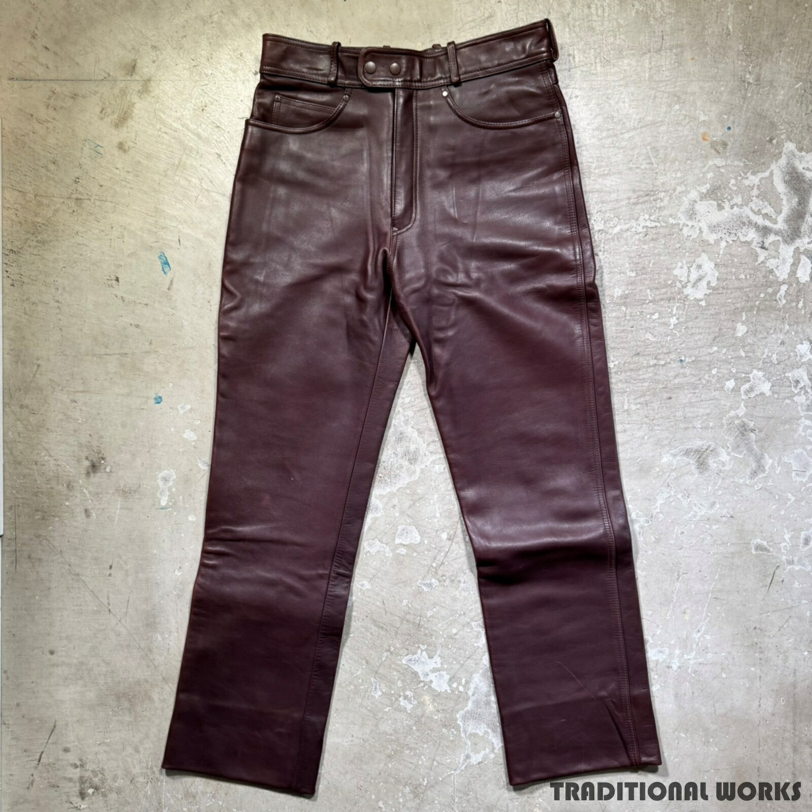 ★Harley-Davidson サイドレースアップ付レザーパンツ 中古・古着通販】HARLEY-DAVIDSON (ハーレーダビッドソン
