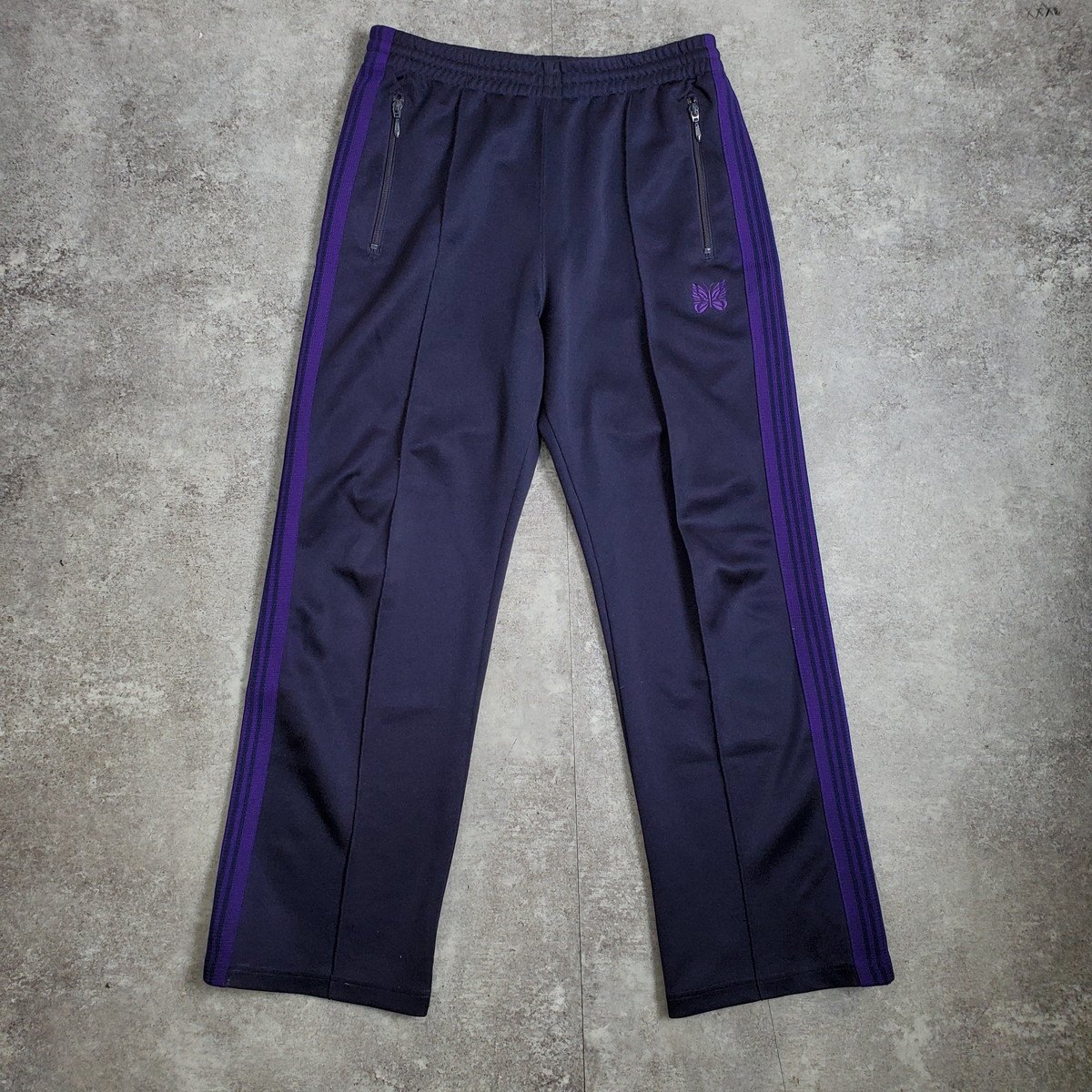 Needles トラックパンツ S パープル パピヨン刺繍 Needles×FREAK'S STORE 23SS FREAK'S STORE別注Track Pants