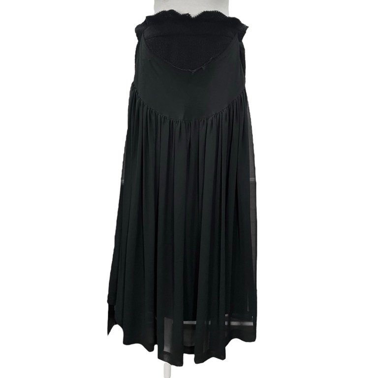 COMME des GARCONS 02AW シフォンニットドッキングレイヤードカットオフシースルーギャザースカート Archive Knitting is Free ボトムス コムデ給仕 レディース 三国ケ丘店 IT4V7VDHP3TK 【中古】 RM5018I