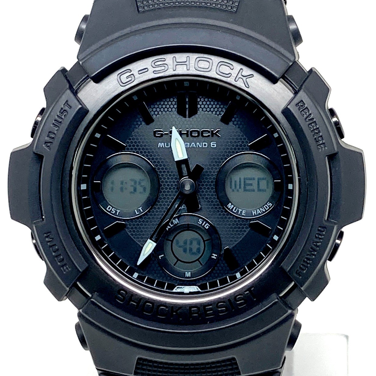G-SHOCK ジーショック CASIO カシオ 腕時計 AWG-M100SBB-1A 電波ソーラー タフソーラー マルチバンド6 LEDライト コンパクトサイズ ワントーン ブラック×ブラック 2016年11月発売 三国ケ丘店 ITLRHVSTJB82 【中古】