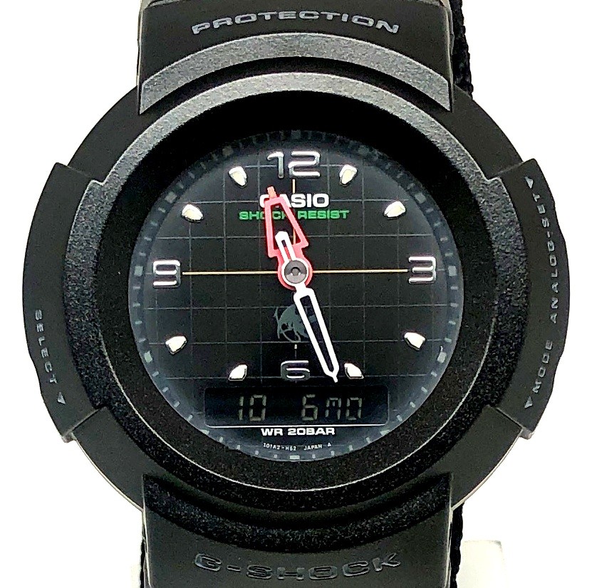 G-SHOCK ジーショック CASIO カシオ 腕時計 AW-599-1B Lover Collection 1999 ラバーズコレクション ラバコレ 世紀末 fin de siecle 天使と悪魔 ブラック アナデジ クロスバンド 単品モデル LOV99B-1 1999年11月発売 三国ケ丘店 IT8IY98FHO74 【中古】