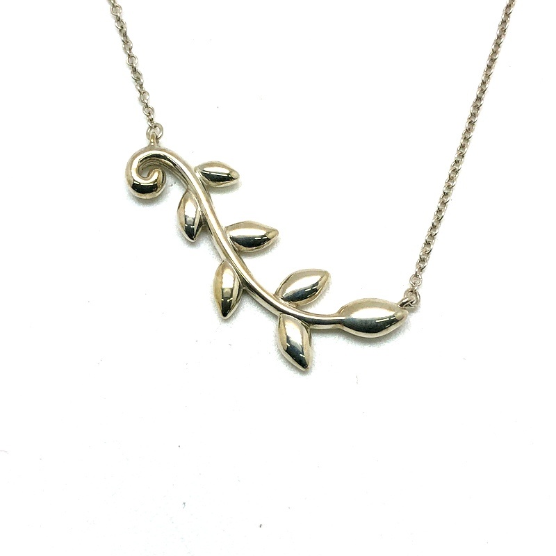 楽天市場】ティファニー オリーブ リーフ ペンダントネックレス