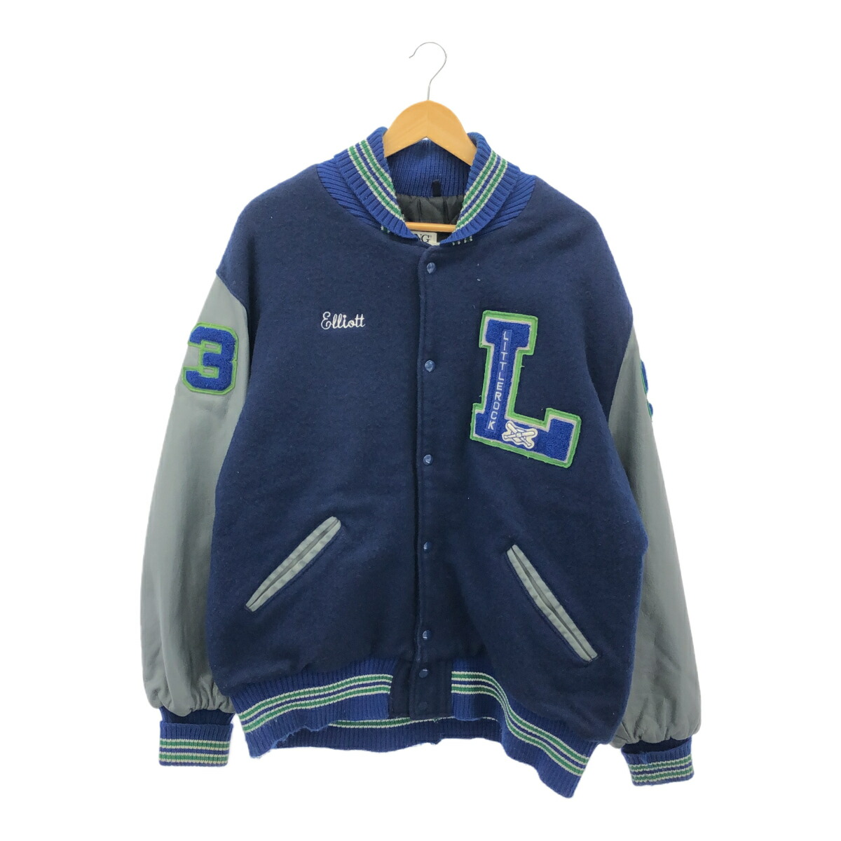 楽天市場】B品訳あり DeLONG（デロング）スタジャン レザー切り替え