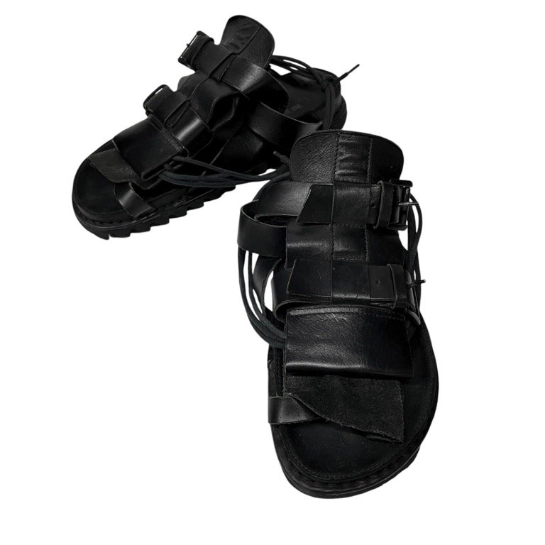 ANN DEMEULEMEESTER レースアップベルテッドカバータンシャークソールサンダル シューズ ブーツ スニーカー 靴 クツ Archive 00s アンドゥムルメステール メンズ 三国ケ丘店 ITS13I7NVNZG 【中古】 RM5135I｜NEXT51店