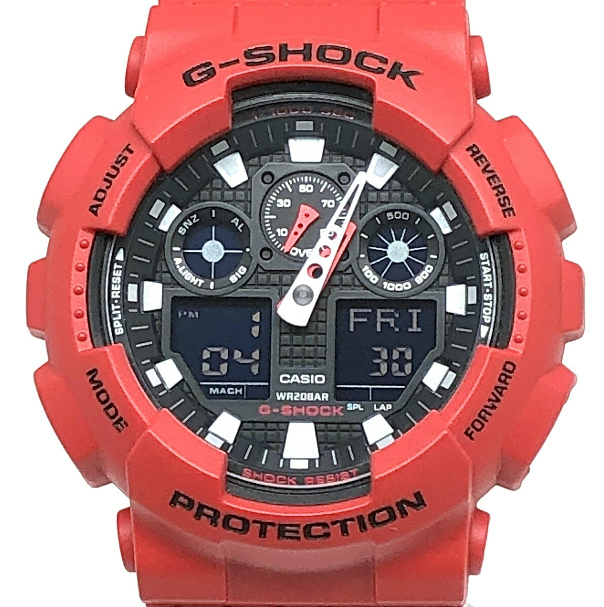 カシオ　G-shock GAS-100B 洗浄済み　美品 G-SHOCK 電波ソーラー メンズ 腕時計 アナログ デジタル ブラック