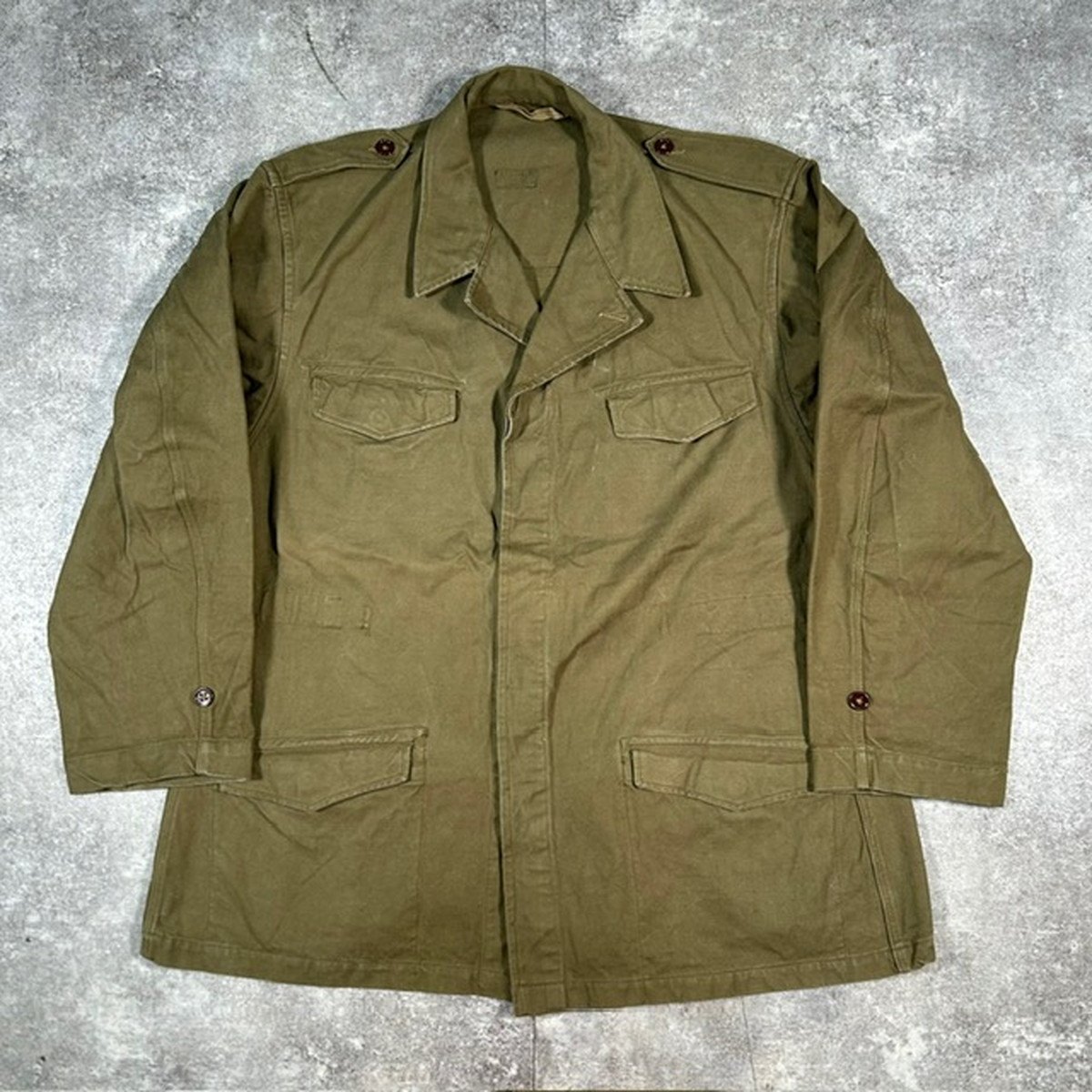 -50\u0027s フランス共和国軍 M-47 フィールジャケット 前期印字機 ユーロミリタリー Military ヴィンテージ vintage 緑であること 貝塚店 ITDWTKT3TS95 【中古】 RK266KO