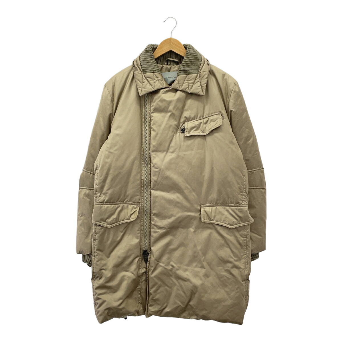 ERMANNO SCERVINO エルマンノ・シェルヴィーノ パウダーガード付きダウンコート リブニット メンズ 50 ～Mサイズ ベージュ アウター 防寒 雪国 積雪地域 三国ケ丘店 ITG5273OREEK 【中古】 RM279V｜NEXT51店