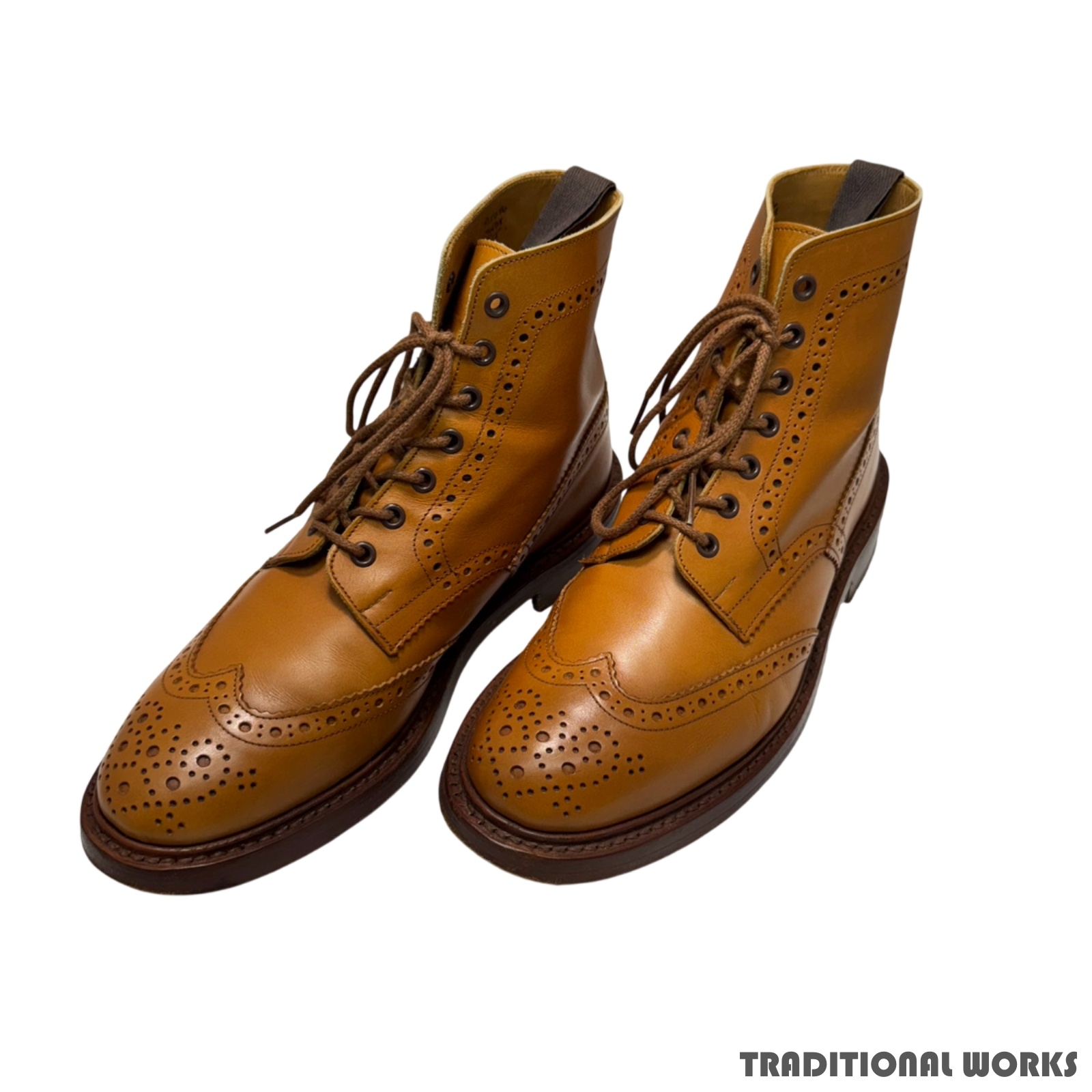 Tricker\u0027s トリッカーズ 箱付き添い人 MALTON M2508 カントリーブーツ ブローグブーツ UK9 レザーソール 美品 三国ケ丘店 ITXYEPCFUJA8 【中古】 RM1360AH