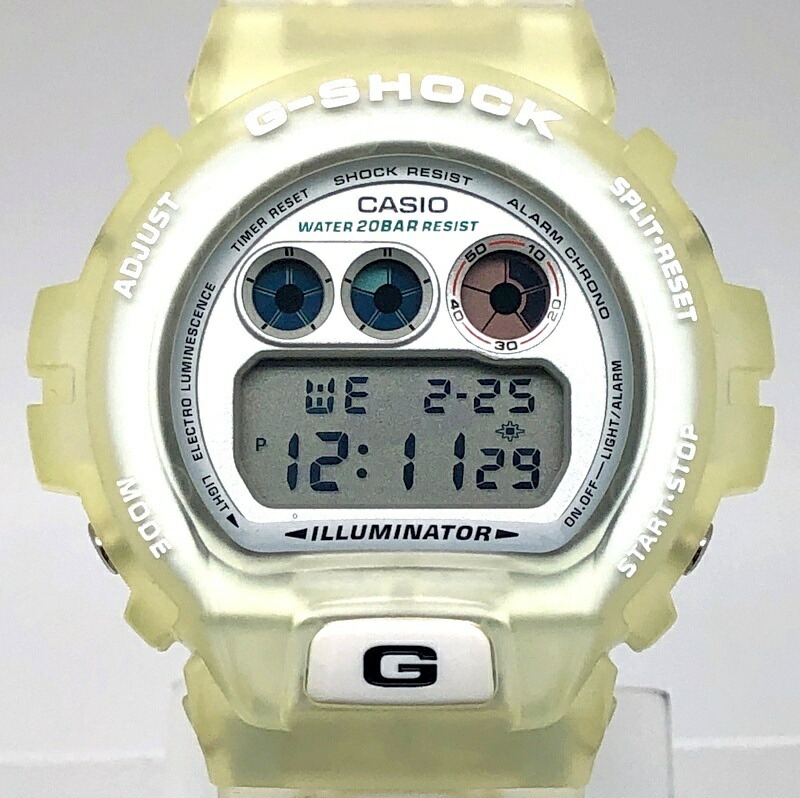 G-SHOCK ジーショック CASIO カシオ ウオッチ DW-6900K-8B 25th ANNIVERSARY Gぼうぜん自失25周年祝する 刷り直す版 イルカクジラモデル 協調主義模範例 イルクジ 白いことスケルトン 2007年5月発売 三国ケ丘店 ITA91US4IZHW 【中古】