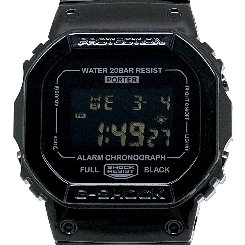 G-SHOCK ジーショック CASIO カシオ ウオッチ DW-5600VT PORTER FULL BLACK 吉田鞄 ボーイ 協調主義真似形 フルブラック 光輝ペンキ塗り 制限事項1000本 専用容れもの付 2009年11月発売 三国ケ丘店 ITQ4RKKRB6UO 【中古】