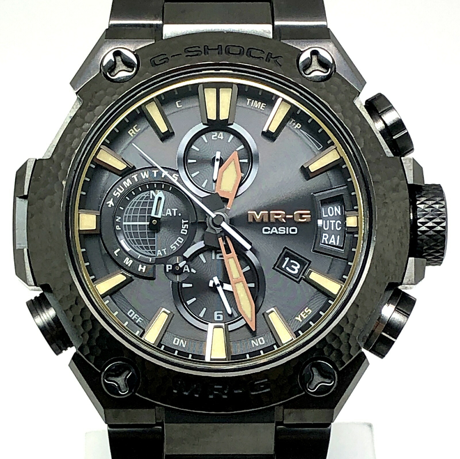G-SHOCK ジーショック CASIO カシオ ウオッチ MRG-G2000HB-1A MR-G 鎚起 TSUIKI 盛りだくさん金属元素 チタン Bluetooth積み上げる GPS電磁波ソーラー 移動性繋がり LEDともし火 日本製 言い慣わし応用科学 技術者謹製 三国ケ丘店 ITAFOHJHJAWA 【中古】