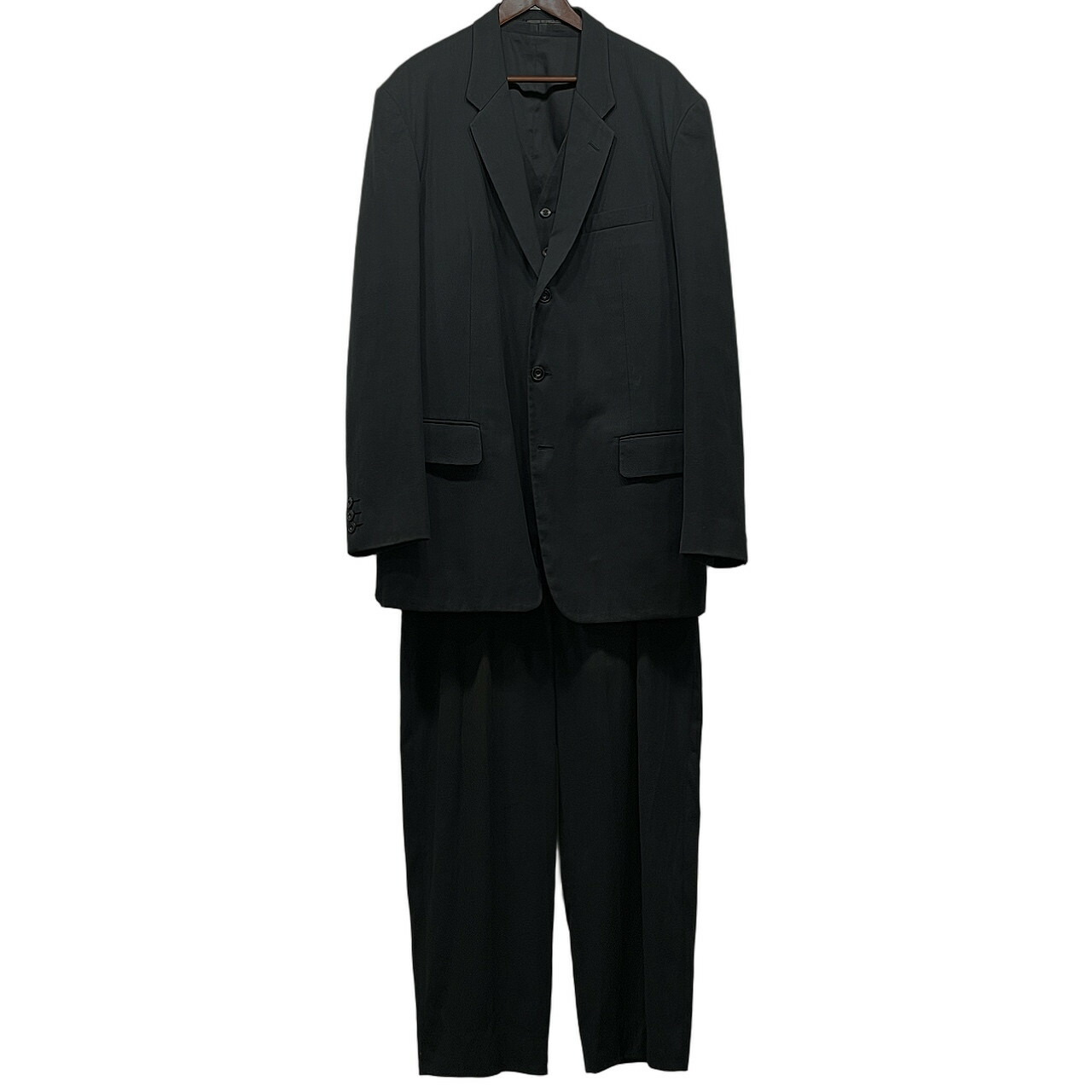 Yohji Yamamoto COSTUME D\u0027HOMME 綿織物3ピースセットアップスーツ テーラードジャケット より良い ズボン下 スラックス トラウザーズ Archive 90s アウター トップス ボトムス ヨウジヤマモト コスチュームドオム メンズ 三国ケ丘店 ITIFWQIMROSC 【中古】 RM5463I