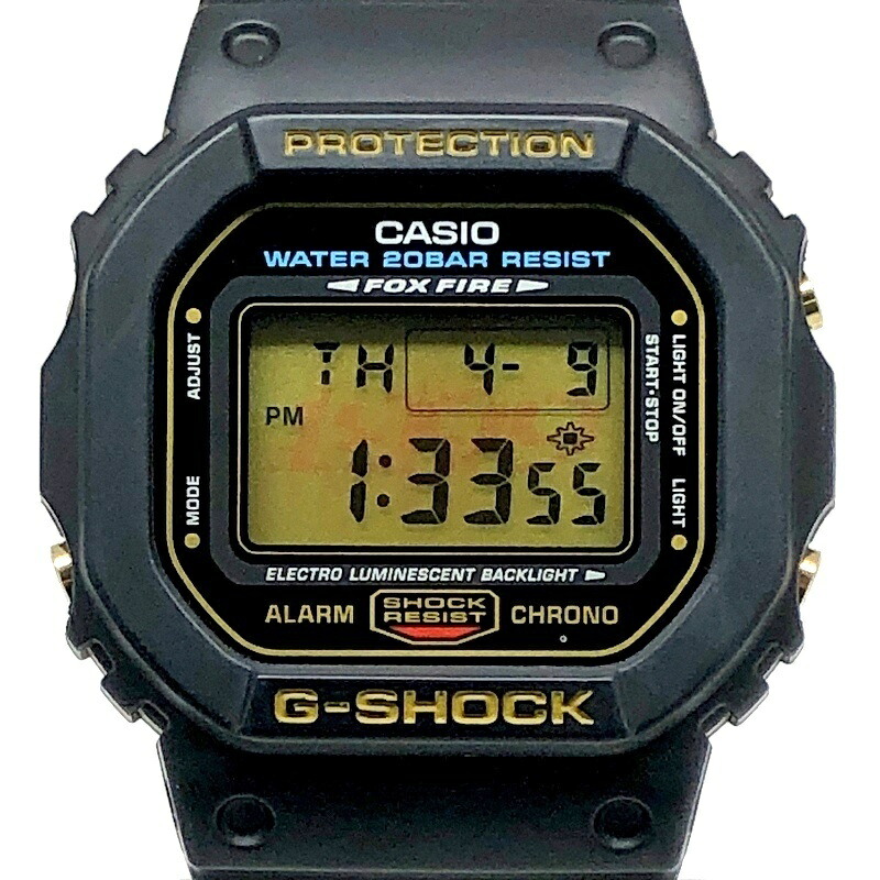 G-SHOCK ジーショック CASIO カシオ 腕時計 DW-5600EGP-9T 1999 PREMIUM プレミアム ゴールドロゴ ゴールド液晶 ELバックライト ボールペンセット 1999年3月発売 三国ケ丘店 ITS156CBB8ZY 【中古】｜NEXT51店 24,780円