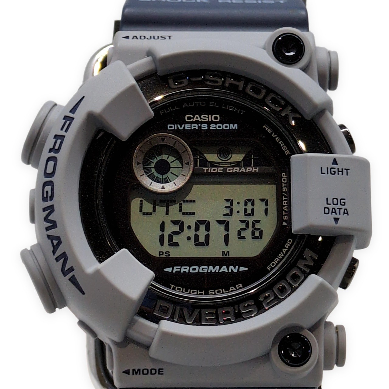 G-SHOCK ジーショック CASIO カシオ 腕時計 GF-8250ER-2 FROGMAN Men in Military Colors フロッグマン メンインミリタリーカラーズ 初代復刻カラー グレー×ネイビー イカリEL 2012年4月発売 貝塚店 ITO10G4XGW1C 【中古】|NEXT51店